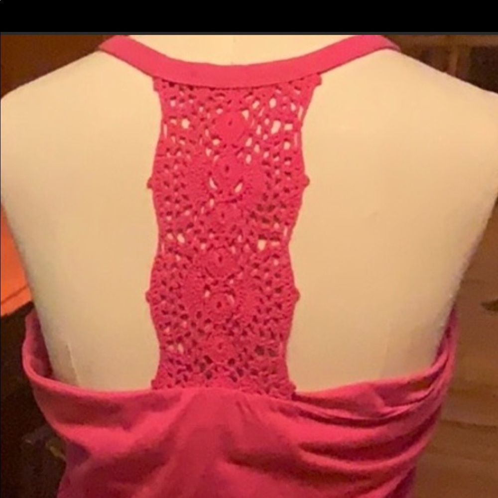 MODA International hot pink tank top Sz L